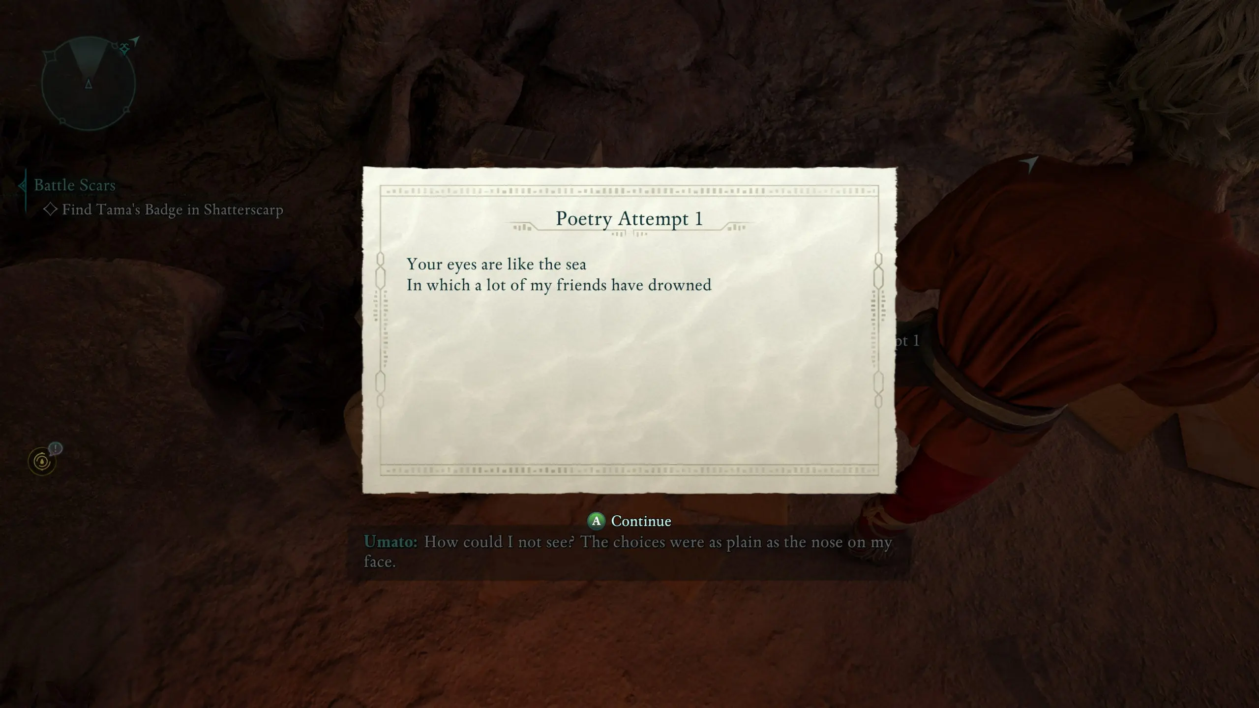 Example of the game’s humor