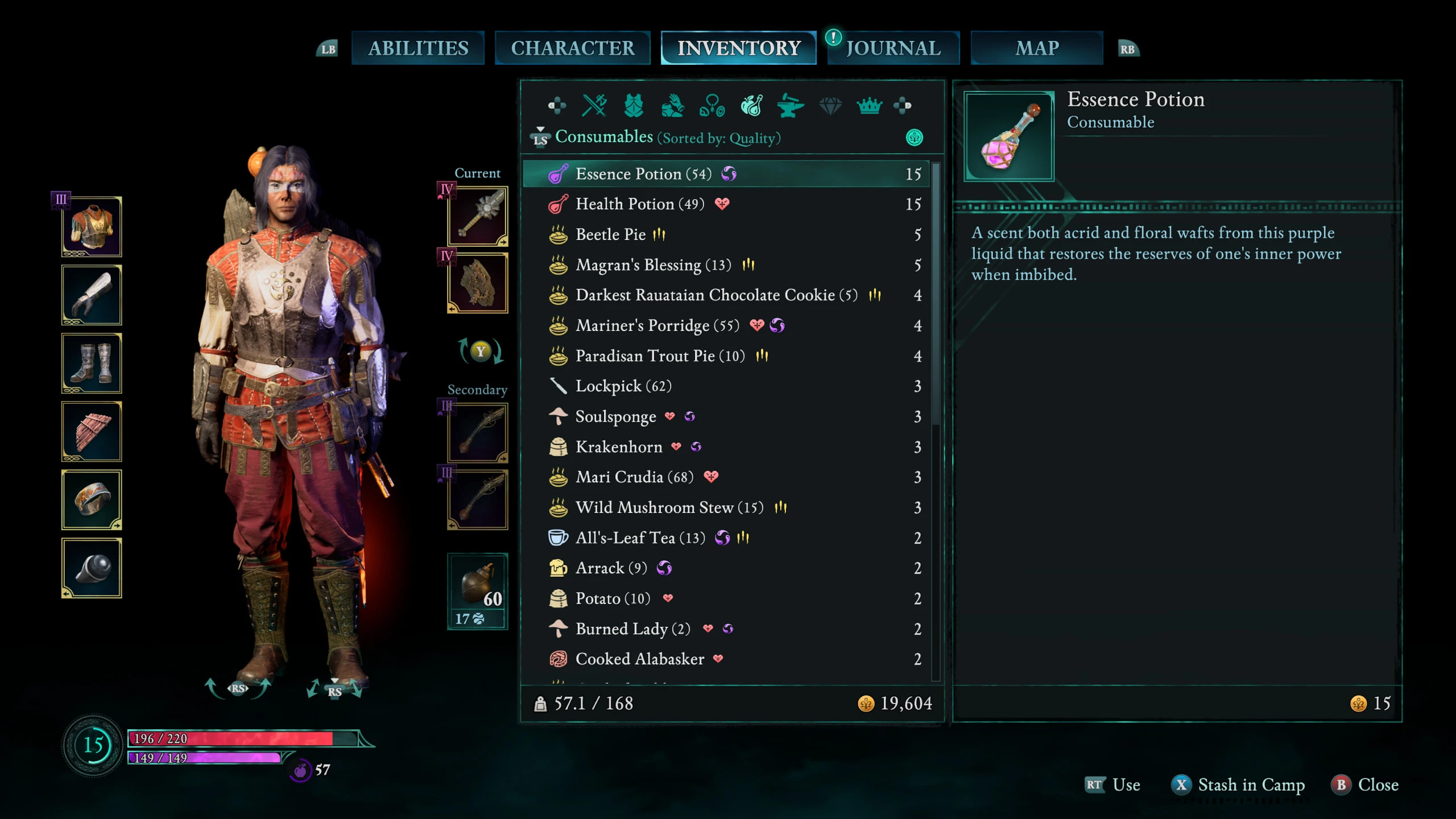 Avowed, inventory